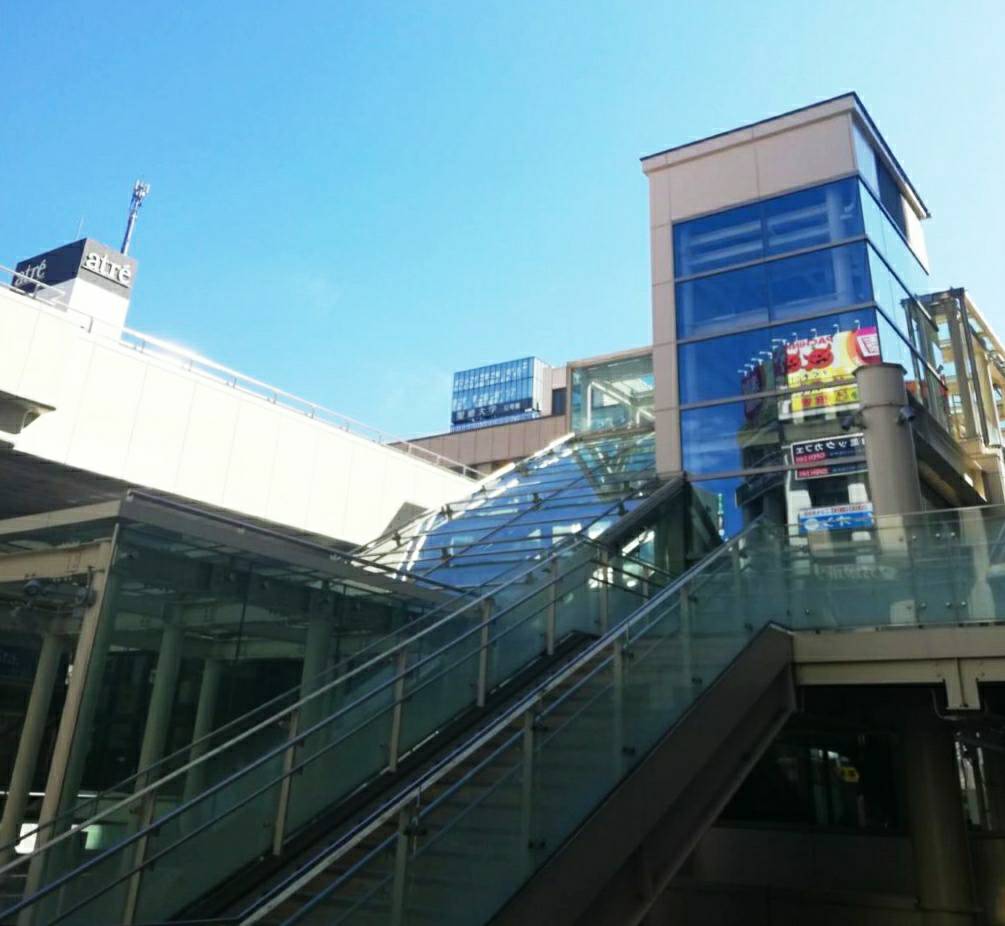 松戸駅西口駅前広場エスカレーター一時停止メンテナンス