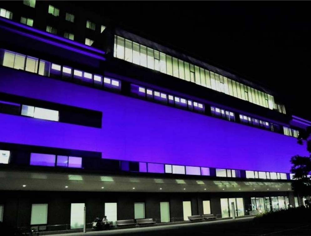 世界糖尿病デー松戸市立総合医療センターライトアップ