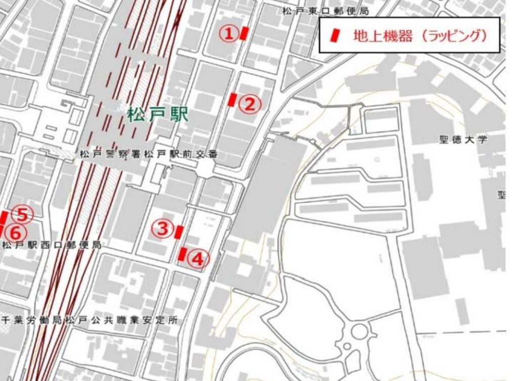 松戸駅東電ラッピング
