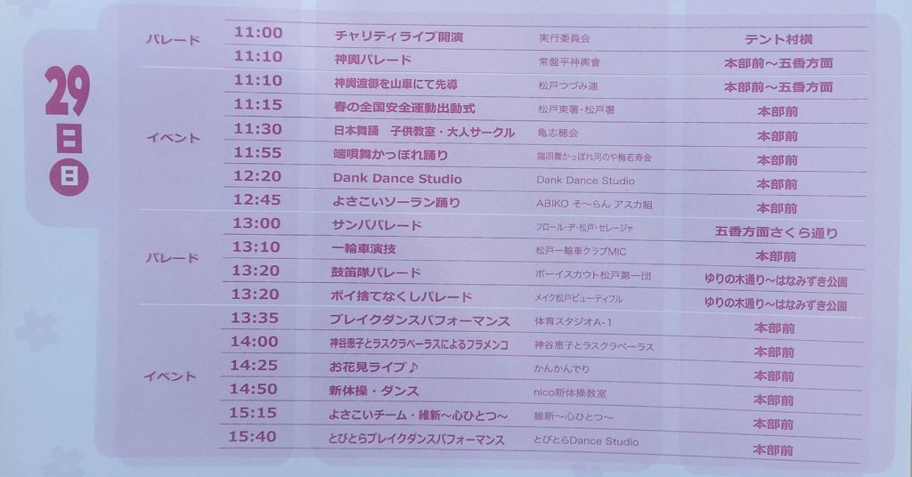 常盤平さくらまつり2日目2026年